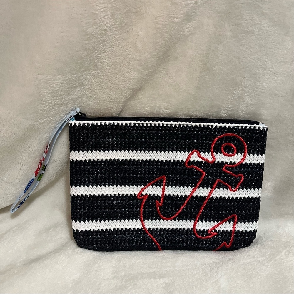 NWT Straw Beach Wristlet - Anchors Aweigh​​​